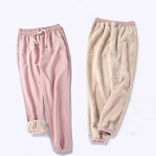 Women Warm Fleece Plus Size Long Thicken Pants