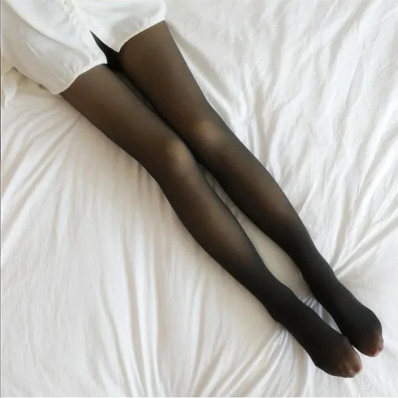 Women Thermal  Tights High Waist Translucent Pantyhose Thick Elastic skin effect Plus Legging