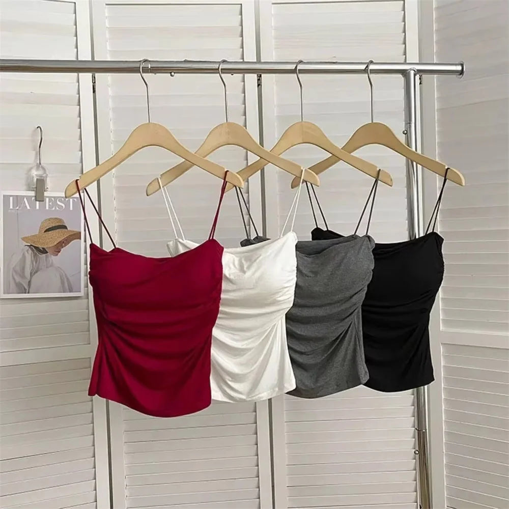 1 Pc Stylish Soft short top with thin straps